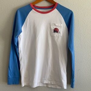 Vineyard Vines Girls Baseball Single Pocket Long Sleeve